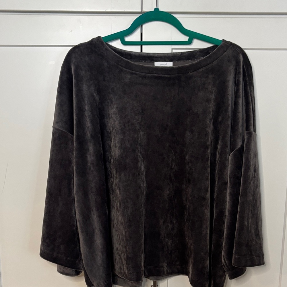 J. Jill Black Velvet Women's Sweatshirt
